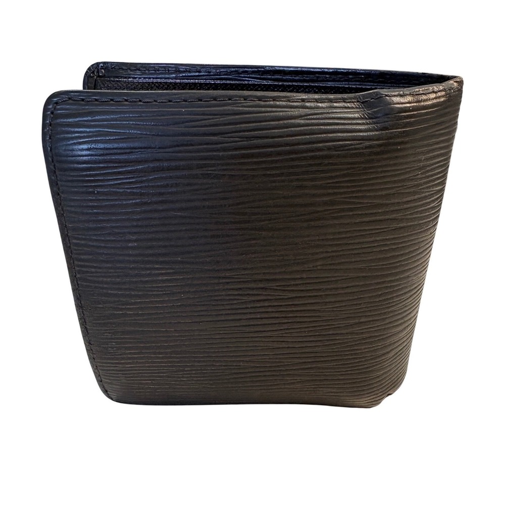 Louis Vuitton Men's Black Epi Leather Bifold Wallet Coin Pocket - Picture 9 of 15